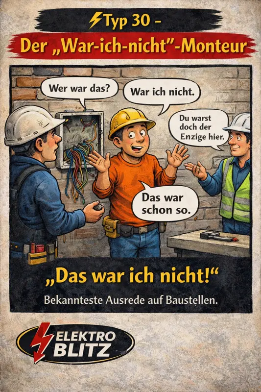 War ich nicht - Monteur